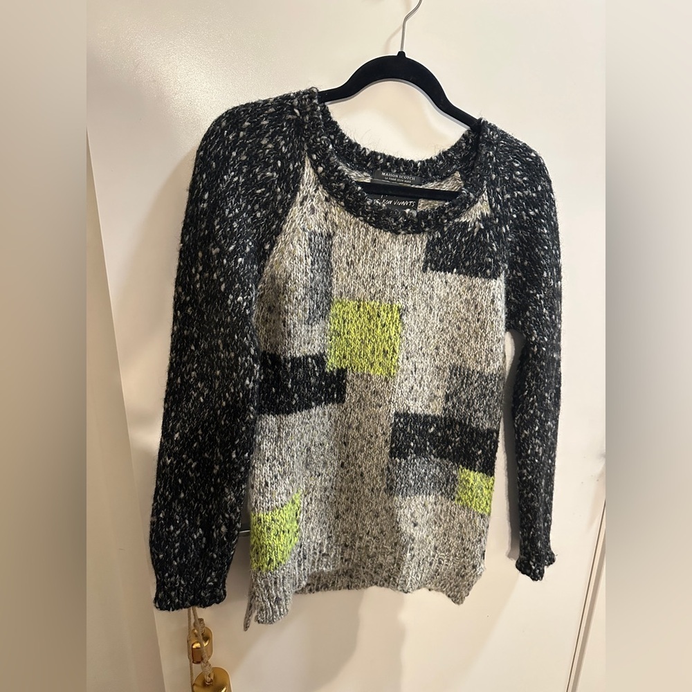 Scotch & Soda Black and Gray Sweater
